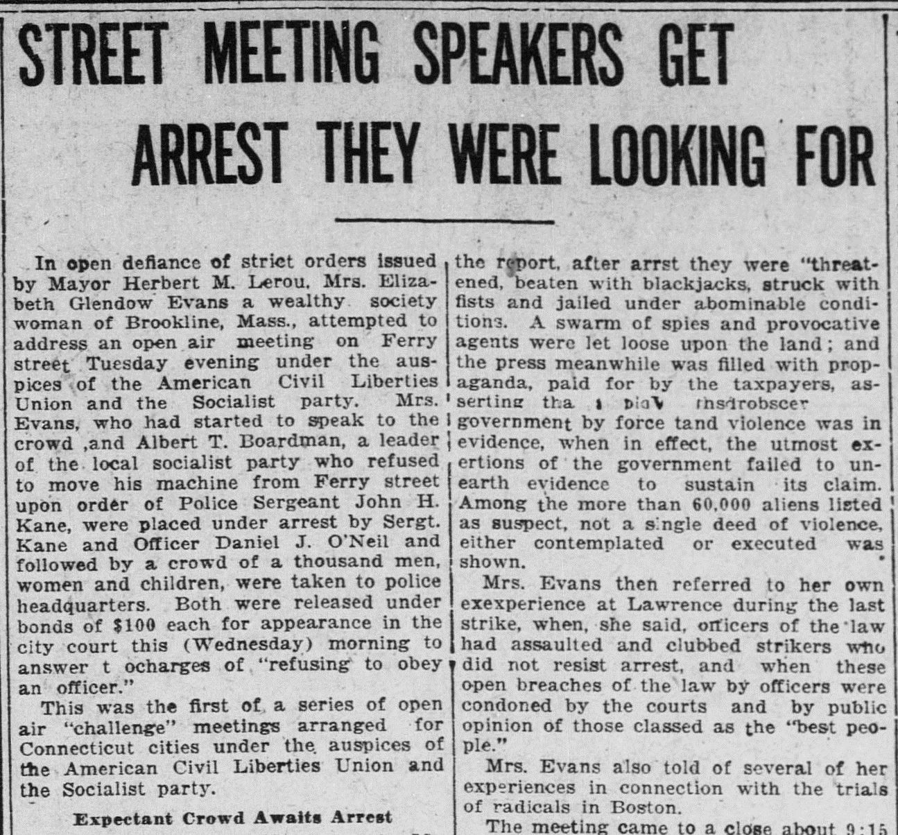 Street Meeting Speakers Get Arrest They Were Looking For