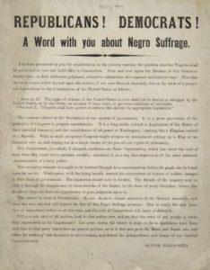 Broadside - Negro Suffrage