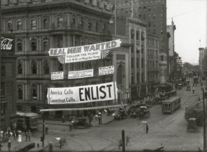 World War I enlistment banner