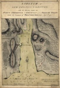Map of the Battle of Groton Heights, 1781
