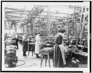 Women working in Colt factory during World War I