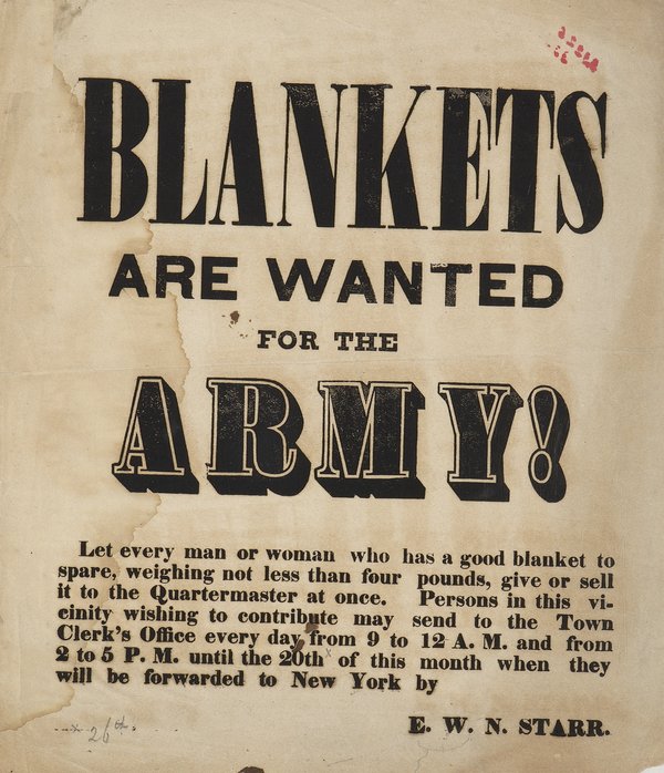 Blankets are wanted for the army! - Connecticut Historical Society
